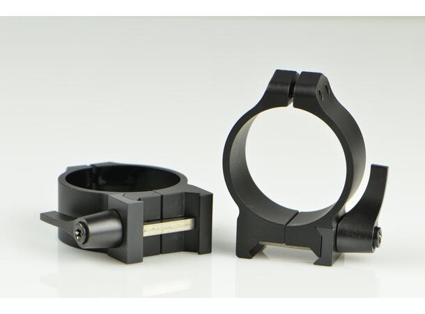 Warne Maxima Ring QD 34mm Sort/Matte Warne Hurtigringer for Weaver/Picatinny 
